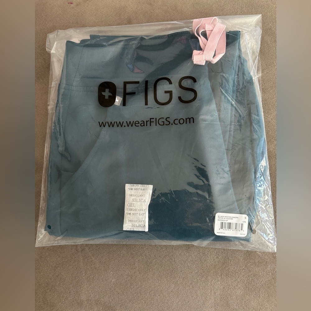 FIGS High Waist Waisted Petite Zamora Caribbean Blue CRB NWT